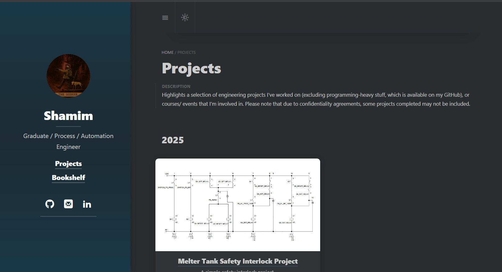 Preview of my Hydejack theme website