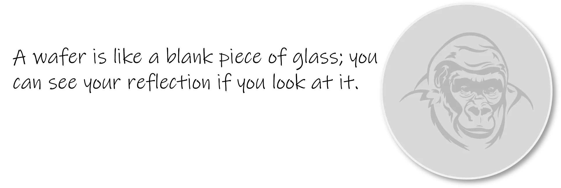 Blank wafer with and image of a beautiful person